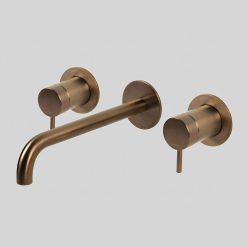 Lagoo Inbouw 2-greeps Wastafelmengkraan Uitloop 22 cm - Brushed Copper Koper G1204-22BK