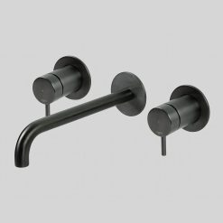 Lagoo Inbouw 2-greeps Wastafelmengkraan Uitloop 22 cm - Brushed Gun Metal G1204-22GM