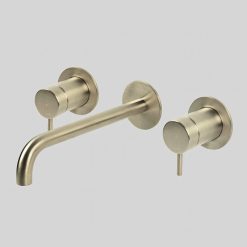 Lagoo Inbouw 2-greeps Wastafelmengkraan Uitloop 22 cm - Brushed Nickel G1204-22BN