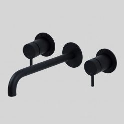 Lagoo Inbouw 2-greeps Wastafelmengkraan Uitloop 22 cm - Matt Black Zwart G1204-22MB