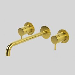Lagoo Inbouw 2-greeps Wastafelmengkraan Uitloop 26 cm - Brushed Brass Goud G1204-26BB