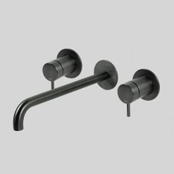 Lagoo Inbouw 2-greeps Wastafelmengkraan Uitloop 26 cm - Brushed Gun Metal G1204-26GM