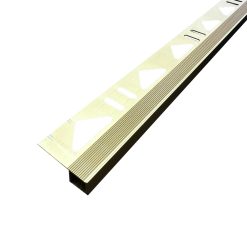 Tegelprofiel Alferpro Alferquad Vierkant - Goud Geborsteld - 10 mm