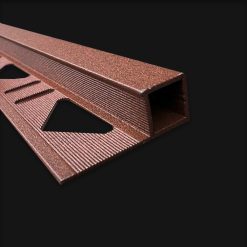 Tegelprofiel Alferquad Vierkant Terracotta Gepoedercoat 10 mm Zijkant