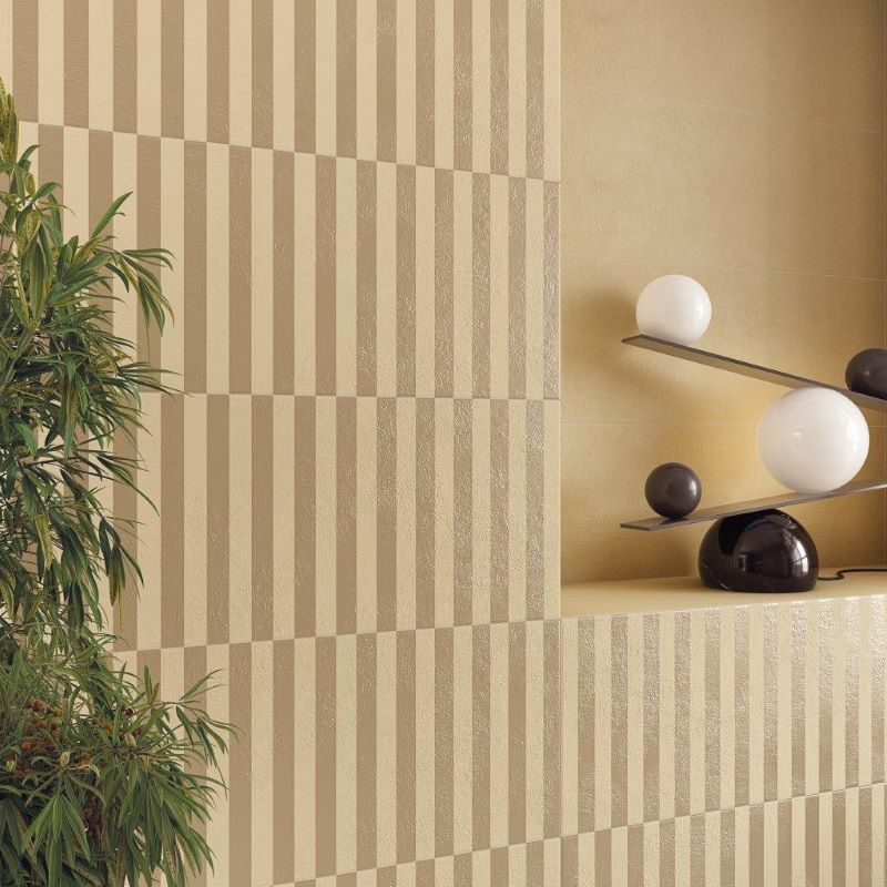 Wandtegel Ritmo Zouk-R Mostaza Oro Viejo 32×99 Geel Beige