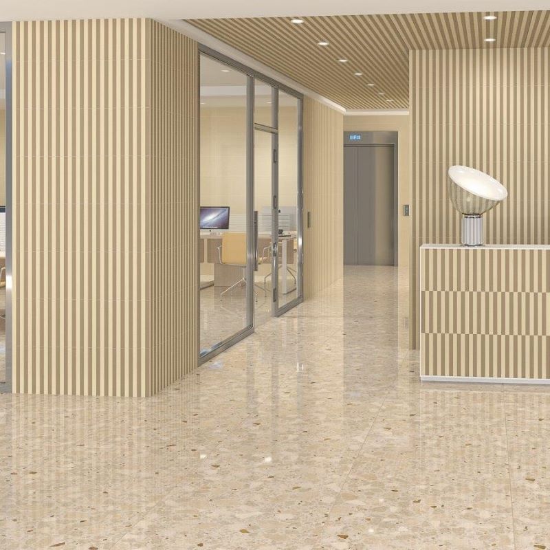 Wandtegel Ritmo Zouk-R Mostaza Oro Viejo 32×99 Geel Beige