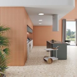 Alternative view of Wandtegel Ritmo Zouk-R Rojizo Cobre Oxidado 32x99 Rood