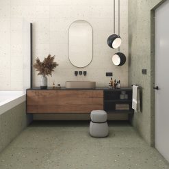 60x60 Terrazzo Tegels Croccante Menta Groen Sfeer
