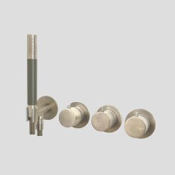 G2273BN Inbouw douche:bad thermostaat Tripple7 met 2-weg omstel en handdouche Brushed Nickel