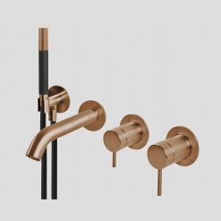 G3206BK Lagoo Inbouw badmengkraan met uitloop en omstel - Brushed Copper