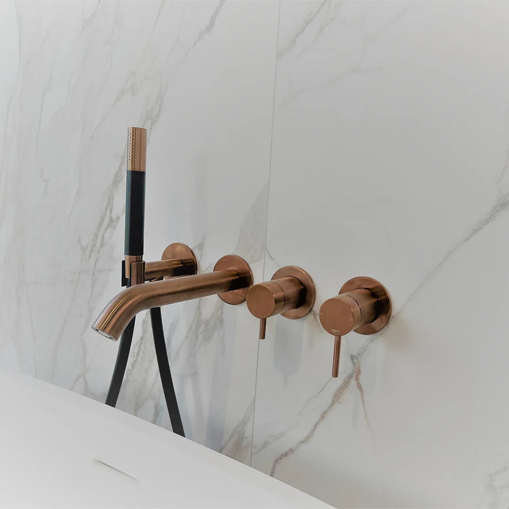 G3206BK Lagoo Inbouw badmengkraan met uitloop en omstel - Brushed Copper Sfeer