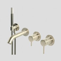 G3206BN Lagoo Inbouw badmengkraan met uitloop en omstel - Brushed Nickel