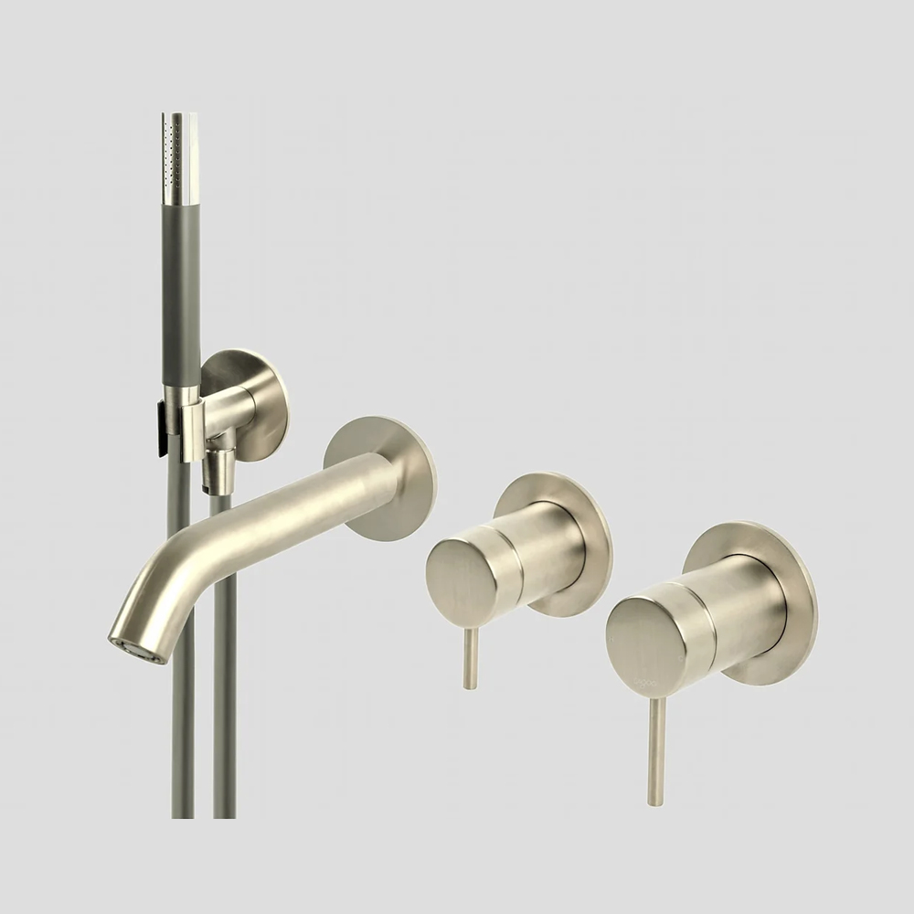 G3206BN Lagoo Inbouw badmengkraan met uitloop en omstel - Brushed Nickel