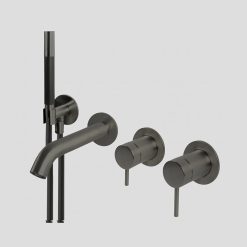 G3206GM Lagoo Inbouw badmengkraan met uitloop en omstel - Brushed Gun Metal