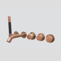 G3207BK Lagoo Inbouw bad thermostaat Tripple7 met 2-weg omstel en uitloop - Brushed Copper