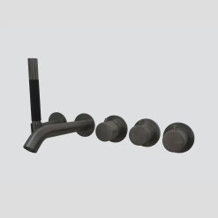G3207MB Lagoo Inbouw bad thermostaat Tripple7 met 2-weg omstel en uitloop - Matt Black