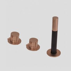 G3212BK Lagoo Badrandcombinatie met mengkraan, 2-weg omstel en handdouche (staaf) - Brushed Copper