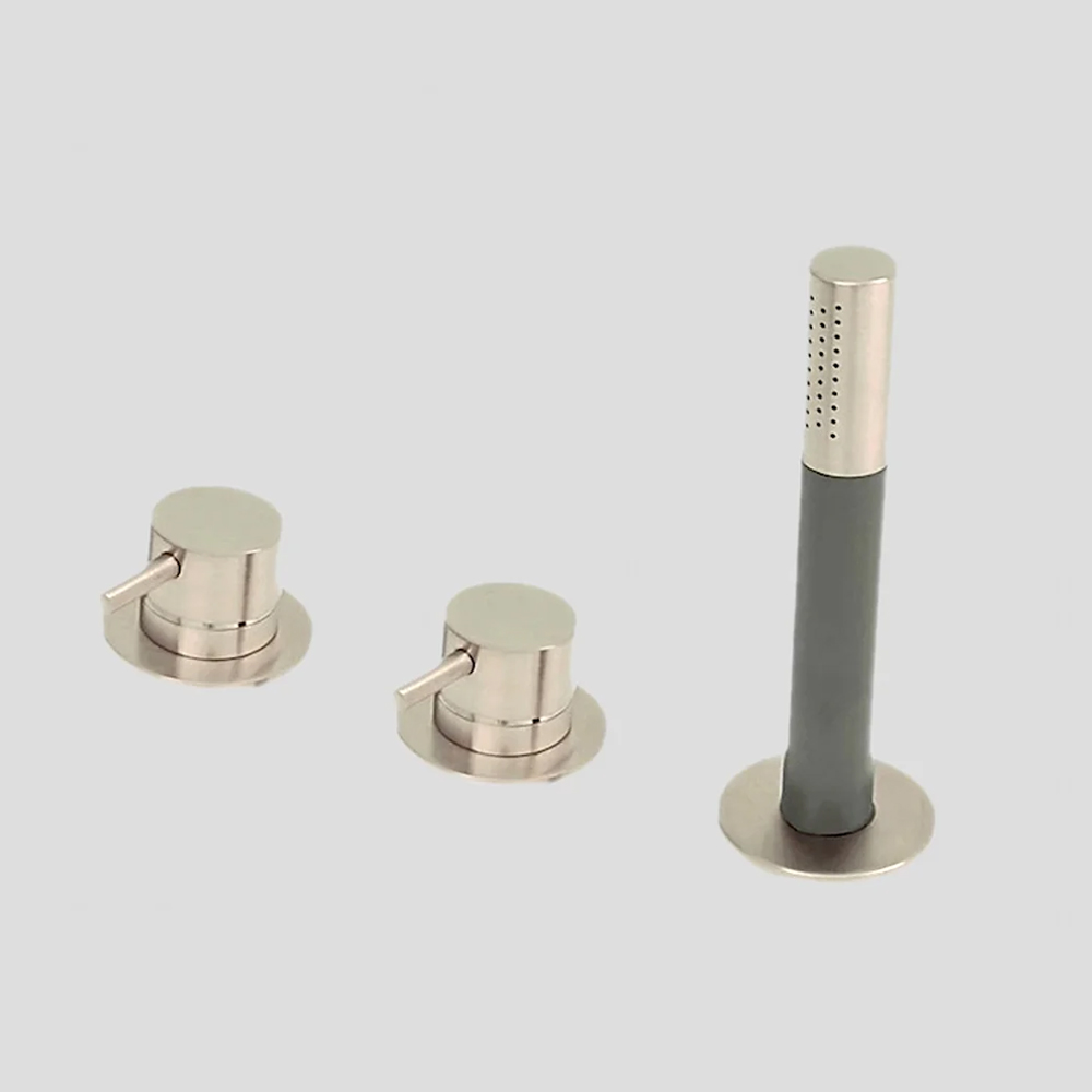G3212BN Lagoo Badrandcombinatie met mengkraan, 2-weg omstel en handdouche (staaf) - Brushed Nickel