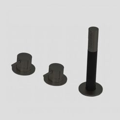 G3212MB Lagoo Badrandcombinatie met mengkraan, 2-weg omstel en handdouche (staaf) - Matt Black