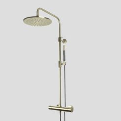 G5201BN Lagoo Thermostatische doucheset met hoofddouche (250 mm) en handdouche (staaf) Brushed Nickel