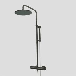 G5201MB Lagoo Thermostatische doucheset met hoofddouche (250 mm) en handdouche (staaf) Matt Black