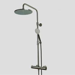 G5203GM Lagoo Thermostatische doucheset met hoofddouche (250 mm) en handdouche (rond) Brushed Gun Metal
