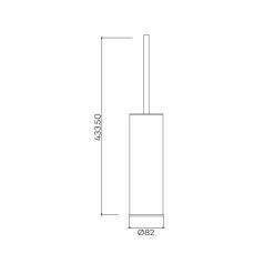 G6102 Lagoo Toiletborstelhouder Staand - Dimensies