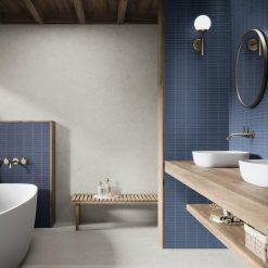 10x30 Wandtegels Kit-Ka t Pam Blue Mat Sfeer