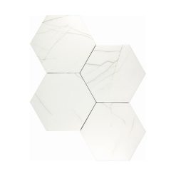 14x16 Hexagon Tegels Rock Star Calacatta Gold