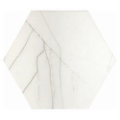 14x16 Hexagon Tegels Rock Star Calacatta Gold Sfeer
