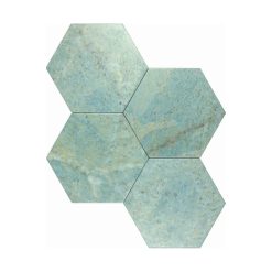 14x16 Hexagon Tegels Rock Star Green Marble
