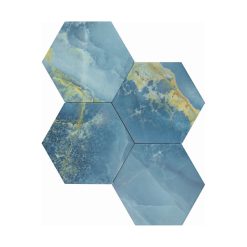 14x16 Hexagon Tegels Rock Star Onice Blue