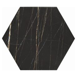 14x16 Hexagon Tegels Rock Star Sahara Noir Close
