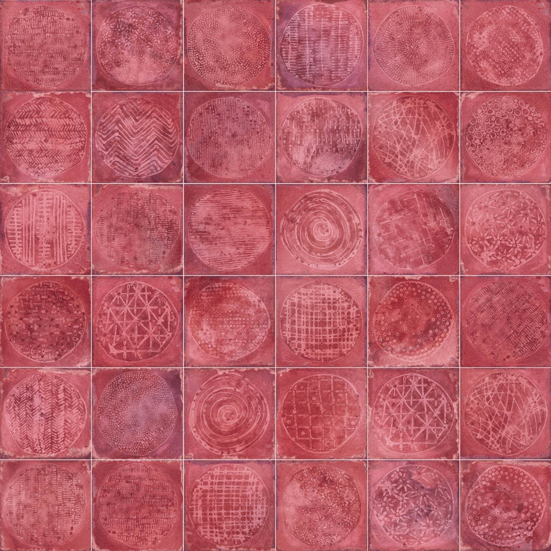 20x20 Handvorm Wandtegels - Luca Carlo Granate