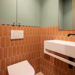 7,2x19,5 Wandtegels Natucer Fan Clay Waaier Mat WC