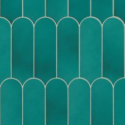 7,2x19,5 Wandtegels Natucer Fan Turchese Waaier Glans Close
