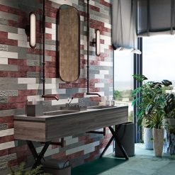 7,4x29,75 Wandtegels - Uptown Cherry Sfeer