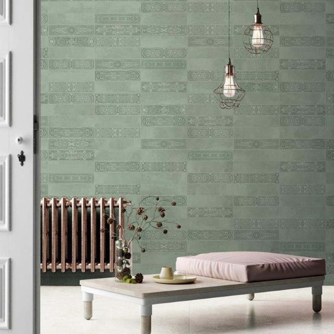 7,4x29,75 Wandtegels - Uptown Green Sfeer