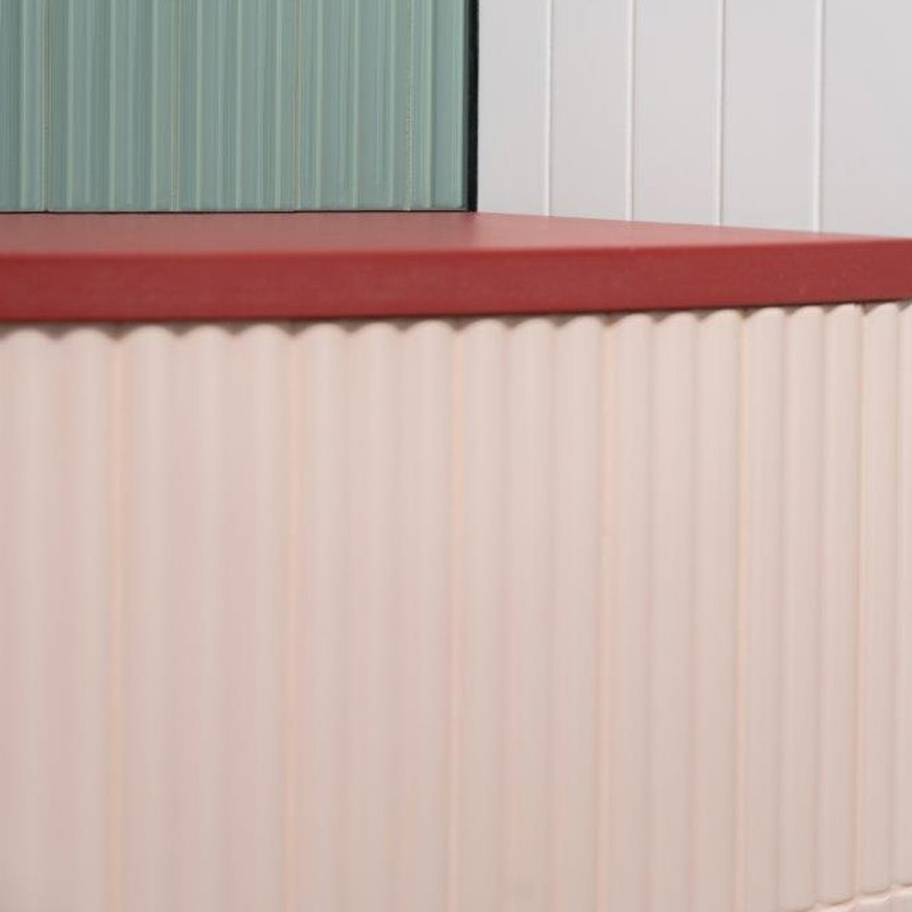 7,5x30 Wandtegels Marea 3D Bol Rosa Mat Sfeer