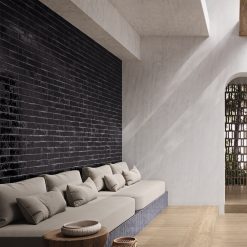 Wandtegel 6,4x26 - Pukka Midnight Zwart Sfeer