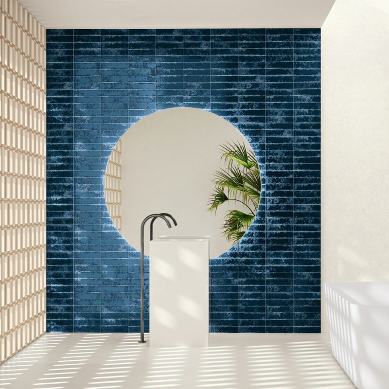 Blauwe tegels voor badkamer, keuken en toilet
