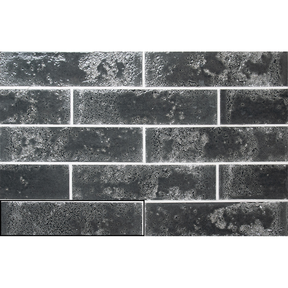 Wandtegel 6,4x26 - Pukka Smoke Donkergrijs
