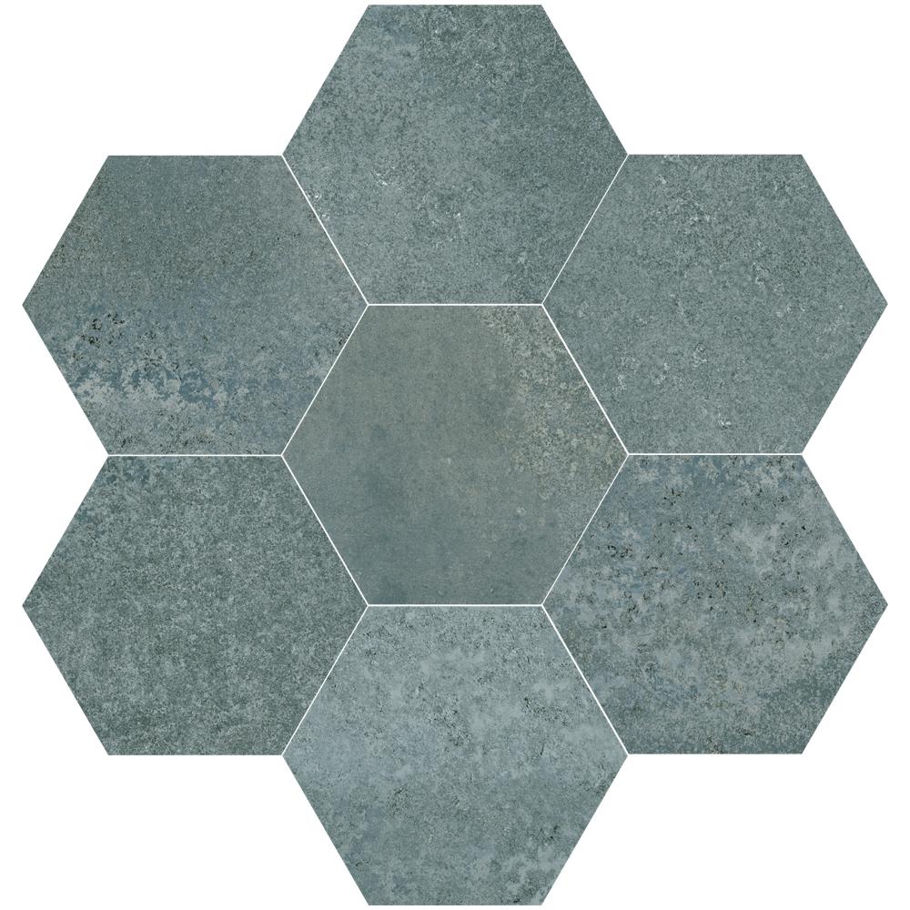 Hexagon Tegels 15×17 – Magnet Exa Petrol Groen Blauw
