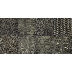Decortegels 15×15 – Metal Shine Bruin