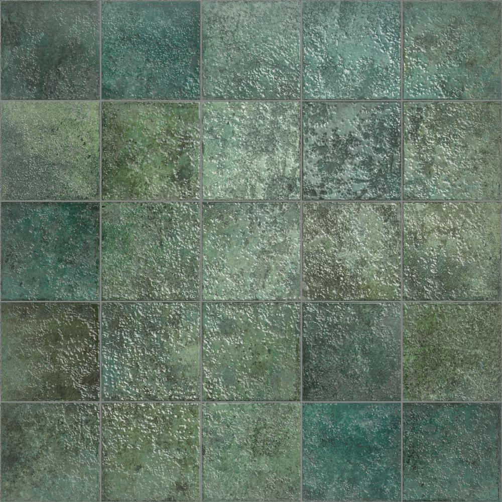 Decortegel 14,7×14,7 – Moorea Emerald Glossy Groen