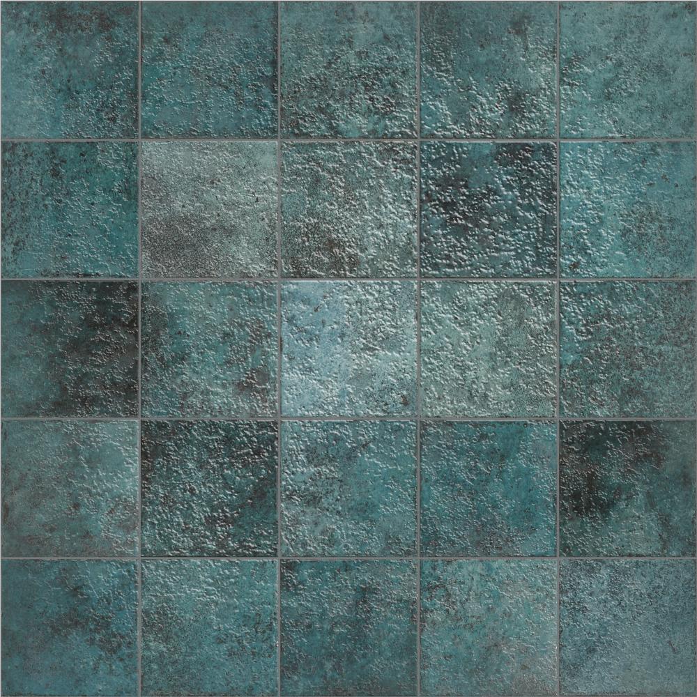 Decortegel 14,7×14,7 – Moorea Turquoise Glossy Groen Blauw