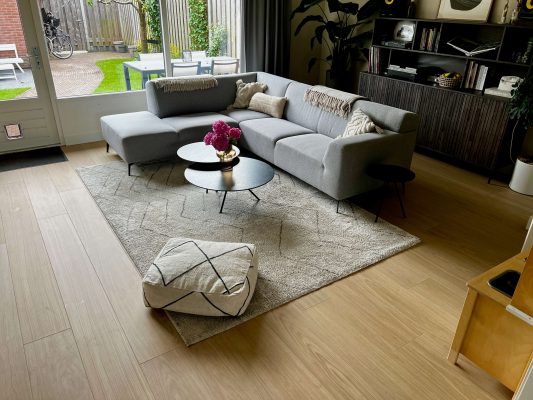 Houtlook tegels met vloerverwarming