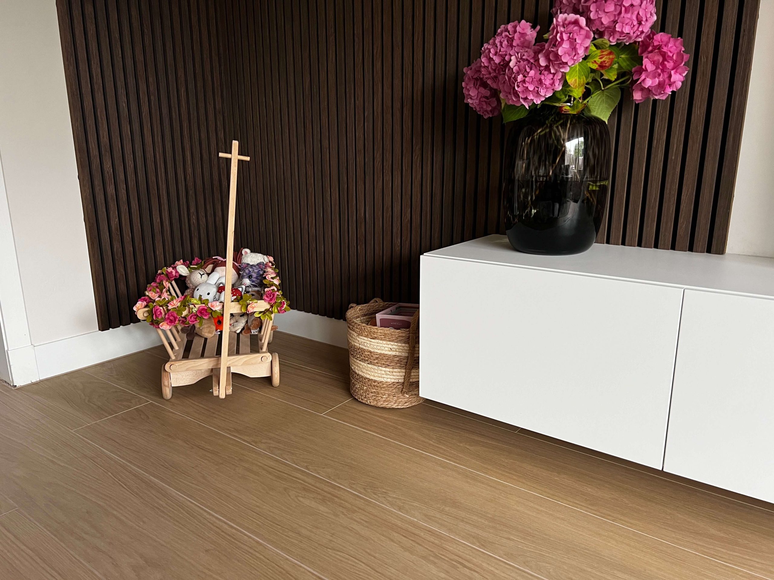 Houtlook tegels woonkamer