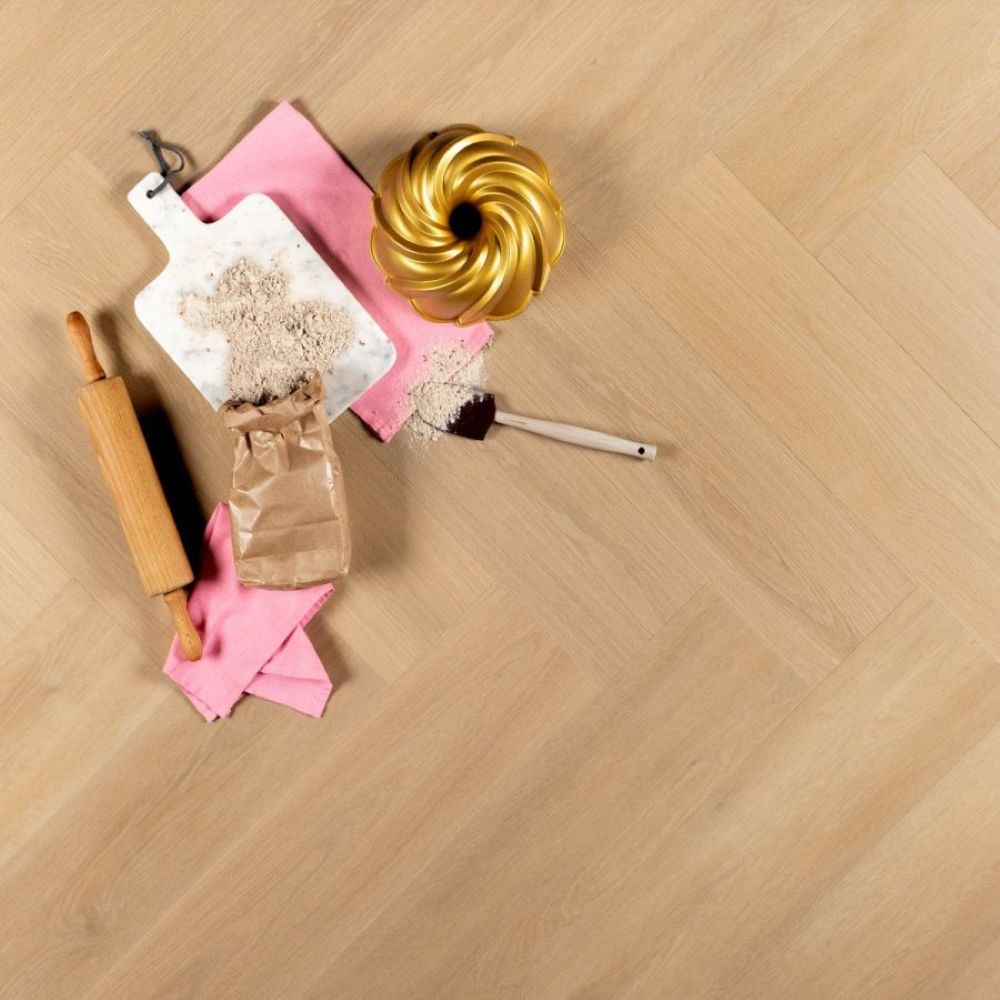 Douwes Dekker Ambitieus Brede Visgraat Brioche 72×18 Beige