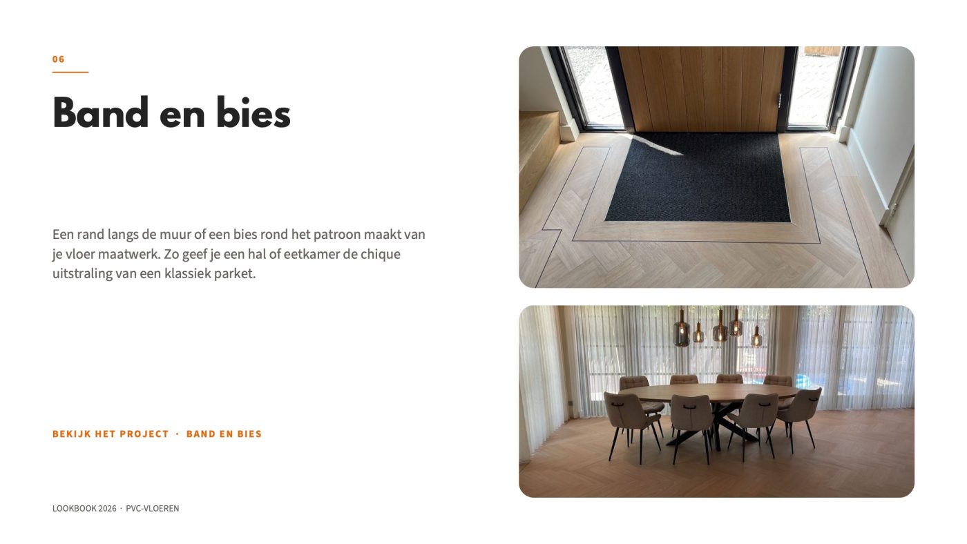 Pagina uit het pvc-lookbook 2026 van Tegels & Laminaat